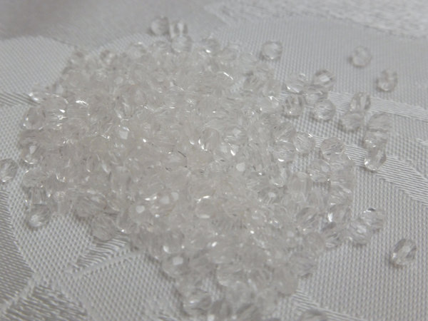 Glasschliffperlen 3mm cristall tranparent