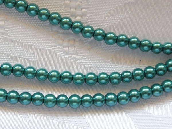 Perlen Perlmuttgrün 4 mm