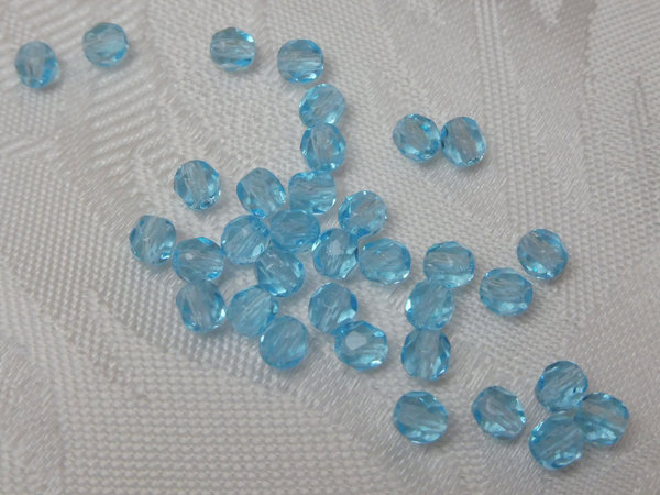 Glasschliffperlen 4 mm aqua