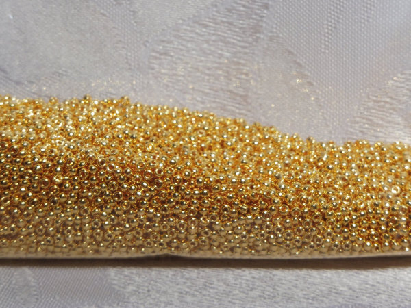 Charlottenperlen 1,2 mm vergoldet