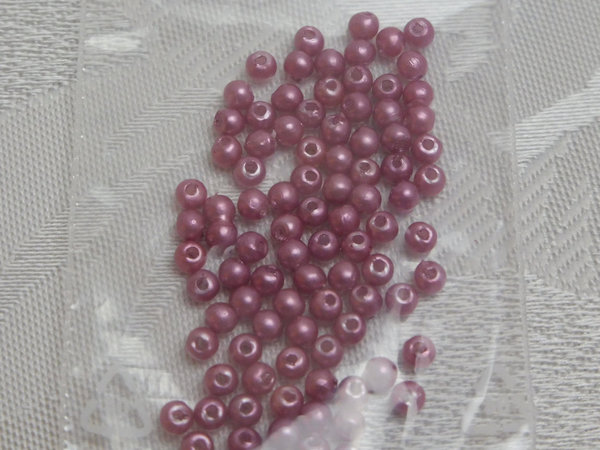Perlen 3 mm dunkelrosa